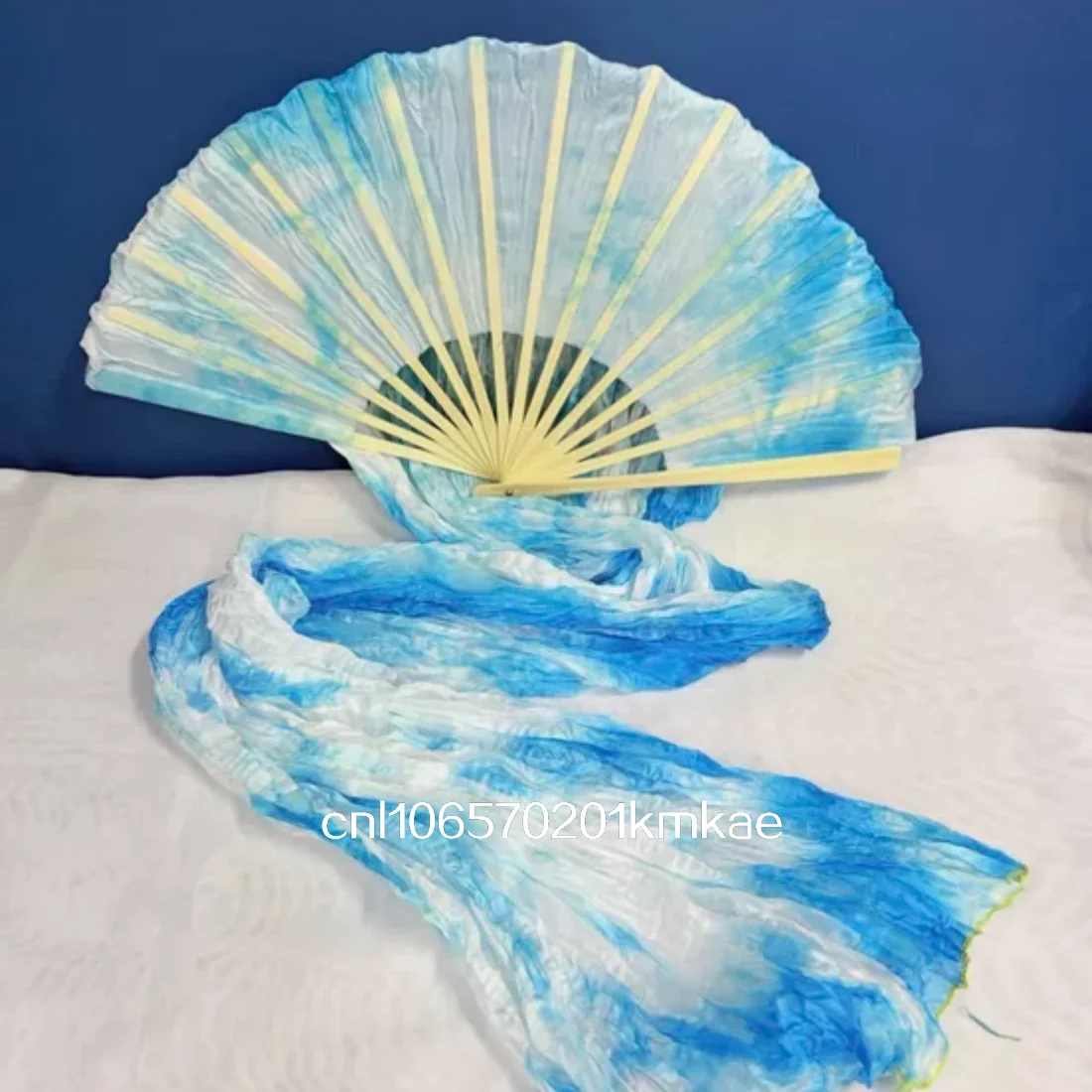 1 Pair/1PC Belly Dance Fan Belly Dance Veil Handmade Dyed Silk Dance Fan 100% Real Silk High Quality Silk Fans Veils