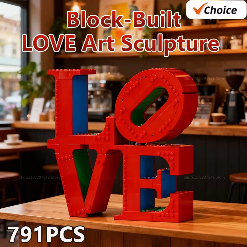 2025 New Creative MOC 31214 Love Sculpture Building Blocks Set 791pcs Art Model Crafts DIY Desktop Ornament Gift for Mothers Day