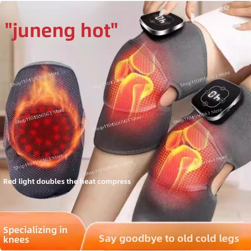 X3 Rechargeable Knee Massager with Heat, Vibration & Red Light for Joint Pain Relief, Cold Legs Care, Portable Heating Pad