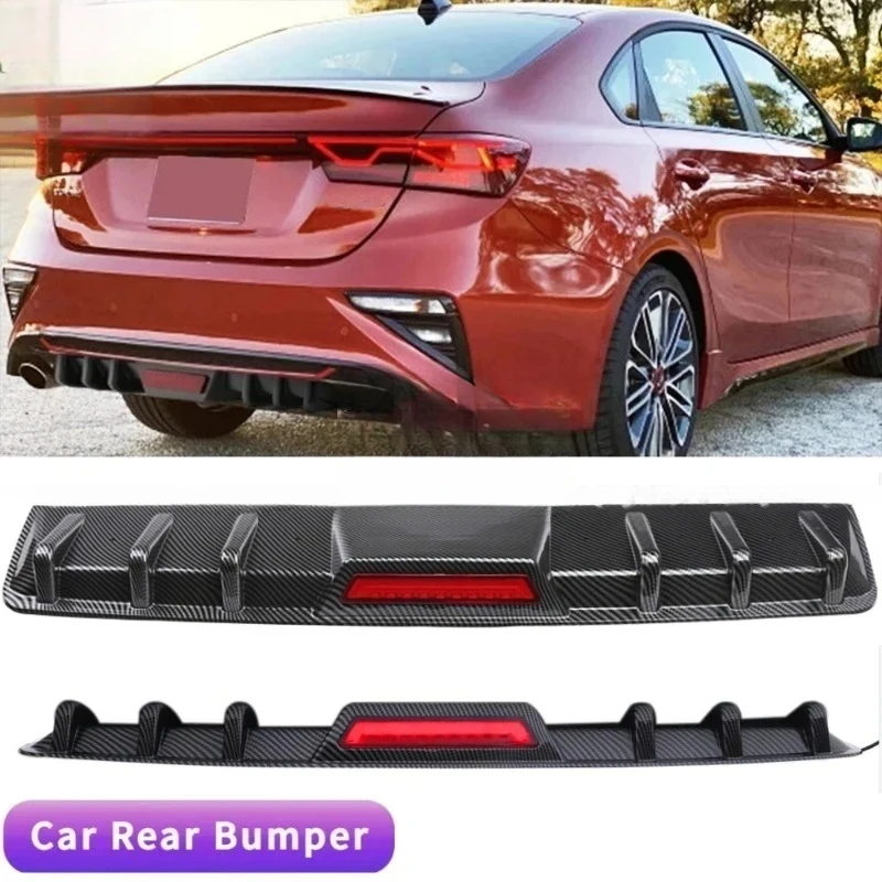 High Quality Rear Diffuser Lip Shark Fin Spoiler Lip With Tail Brake Light Forte Forte5 Exterior Modification Parts