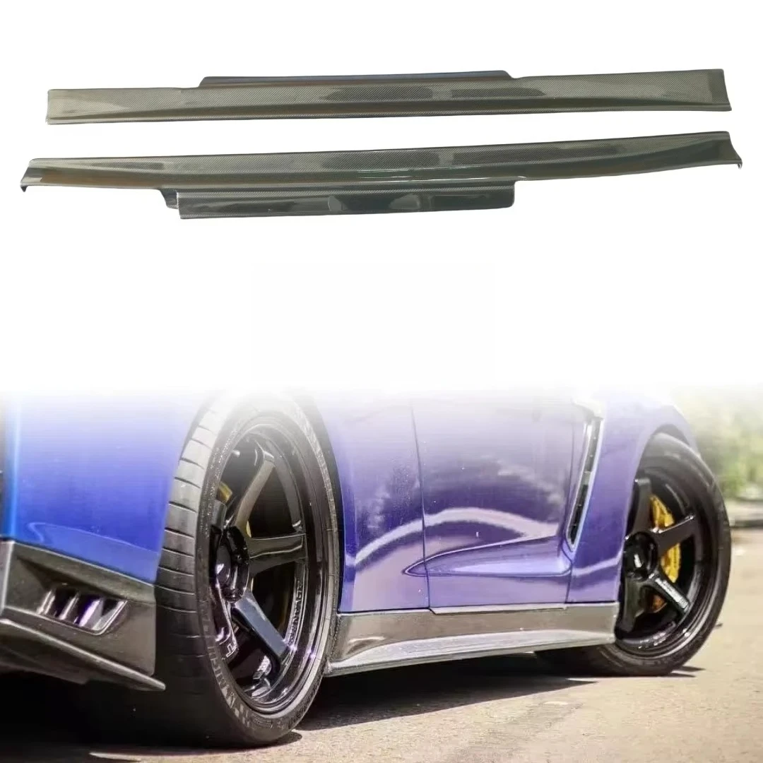New Appearance Upgrade OEM Style Carbon Fiber Side Skirt for GTR R35 with Side Bar Lip