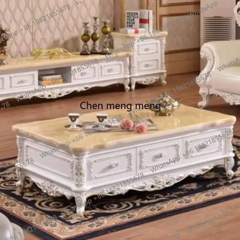 E182 European Walnut Coffee Tables Luxury Brown Italian Apartment Living Room Coffee Tables Vintage Muebles Para Hogar Furniture