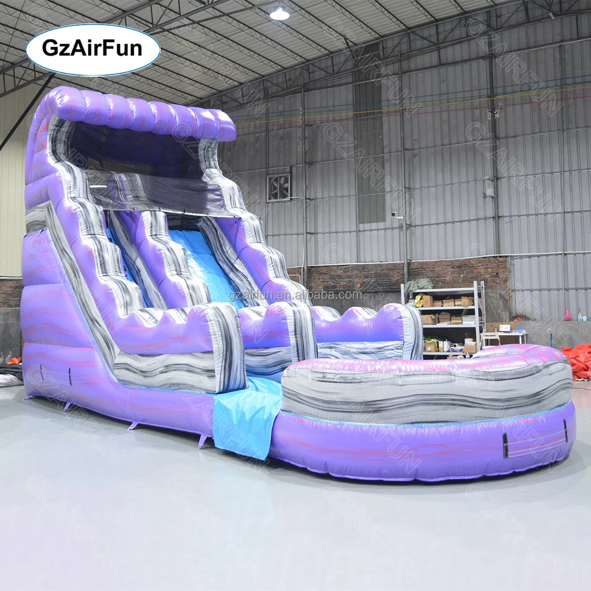 

High Quality 20ft Adult Water Pattern Inflatable Combo Bounce Marble Tropical Water Slide Bounce House Inflatable Water Slide