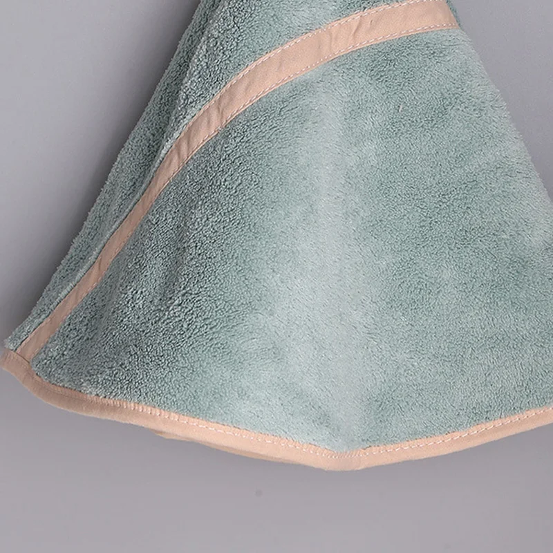 Round Cute Style Hand Towel Soft Coral Velvet Super Absorbent Handkerchief for Bath Polyester Fiber Towels with Hanging Loops