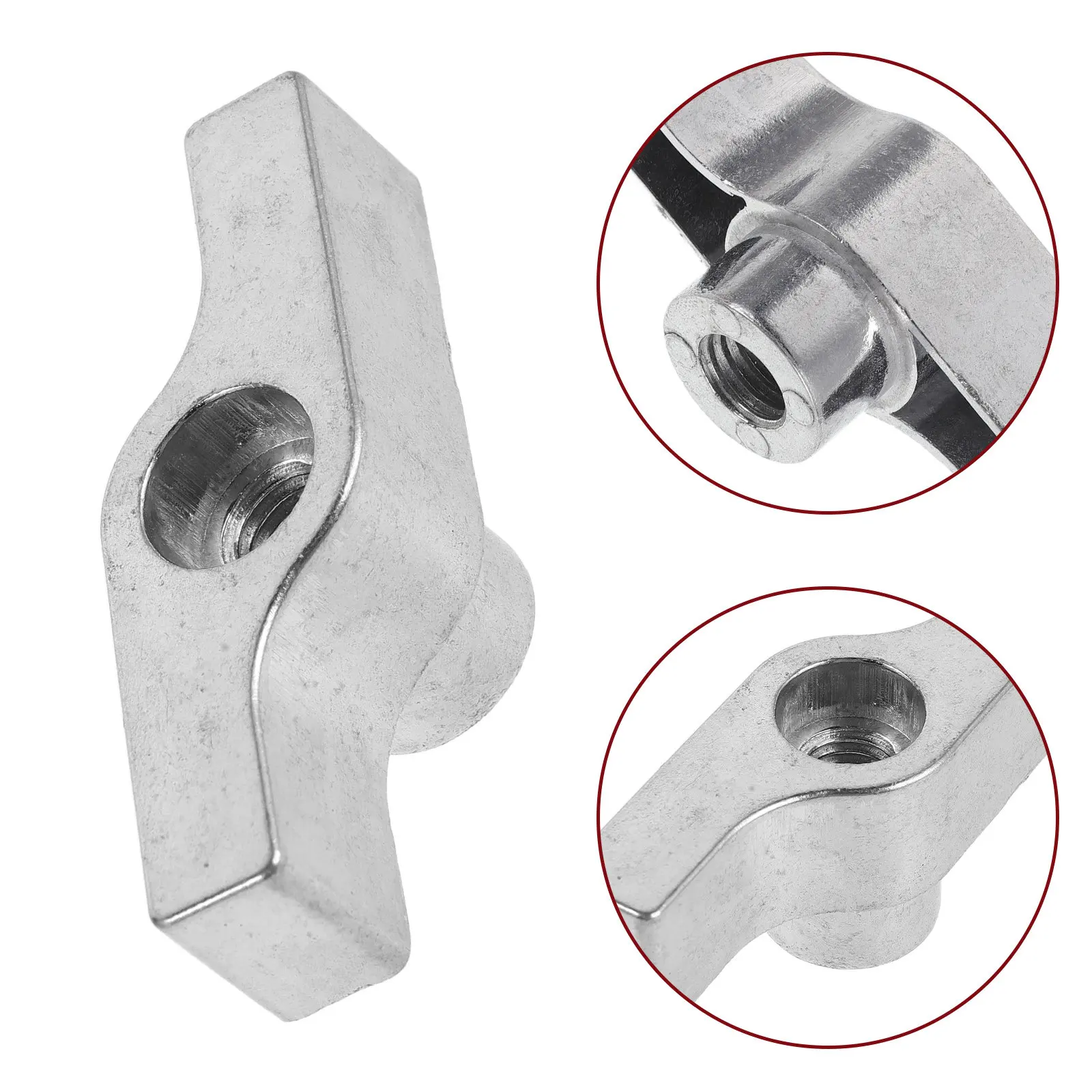 Truss Clamp Wing Nut Handle for Lighting Technicians to Keep Fixtures Secure, 2 Pcs, Cast Aluminum Alloy, Silver
