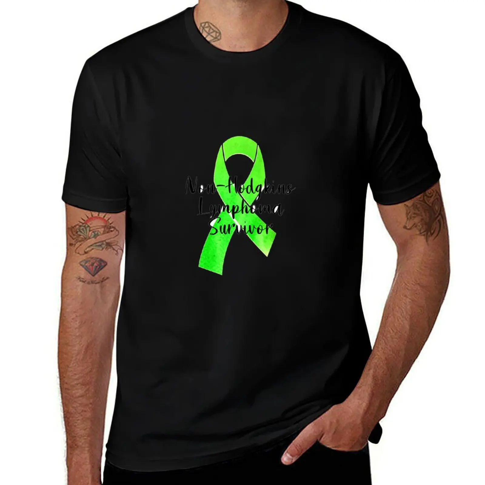 Non Hodgkins Lymphoma Survivor T-Shirt custom t shirt tops Short sleeve tee mens graphic t-shirts