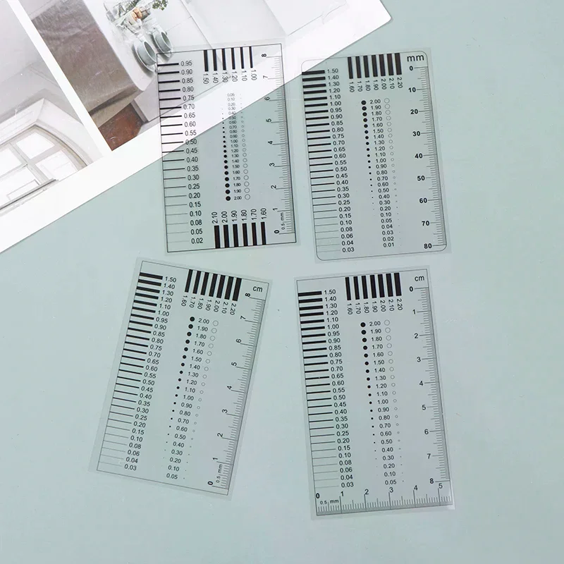 Measuring Pass Badge Gauge Welding Gage Stain Crack Contrast Ruler Wire Gauge Transparent Film Ruler Tool