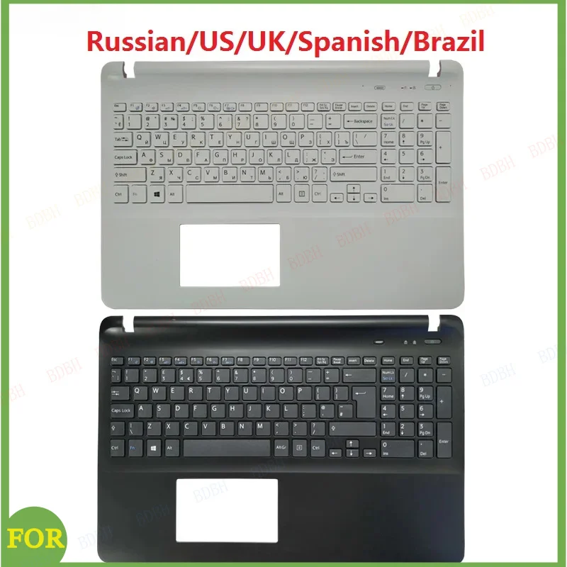 

НОВИНКА: Клавиатура и подставка для рук для ноутбуков VAIO SVF152A29T, SVF1521, SVF152C26L, SVF153A1YL, SVF15218CXW (US/Русская/UK/Испанская/Бразильская раскладка)