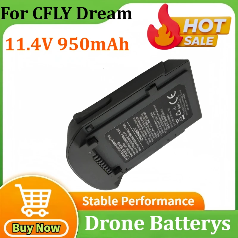 

11.4V 950mAh 10.83Wh Lipo Battery for CFLY Dream / for JJRC X9 Drone RC Quadcopter Spare Parts Accessories Battery