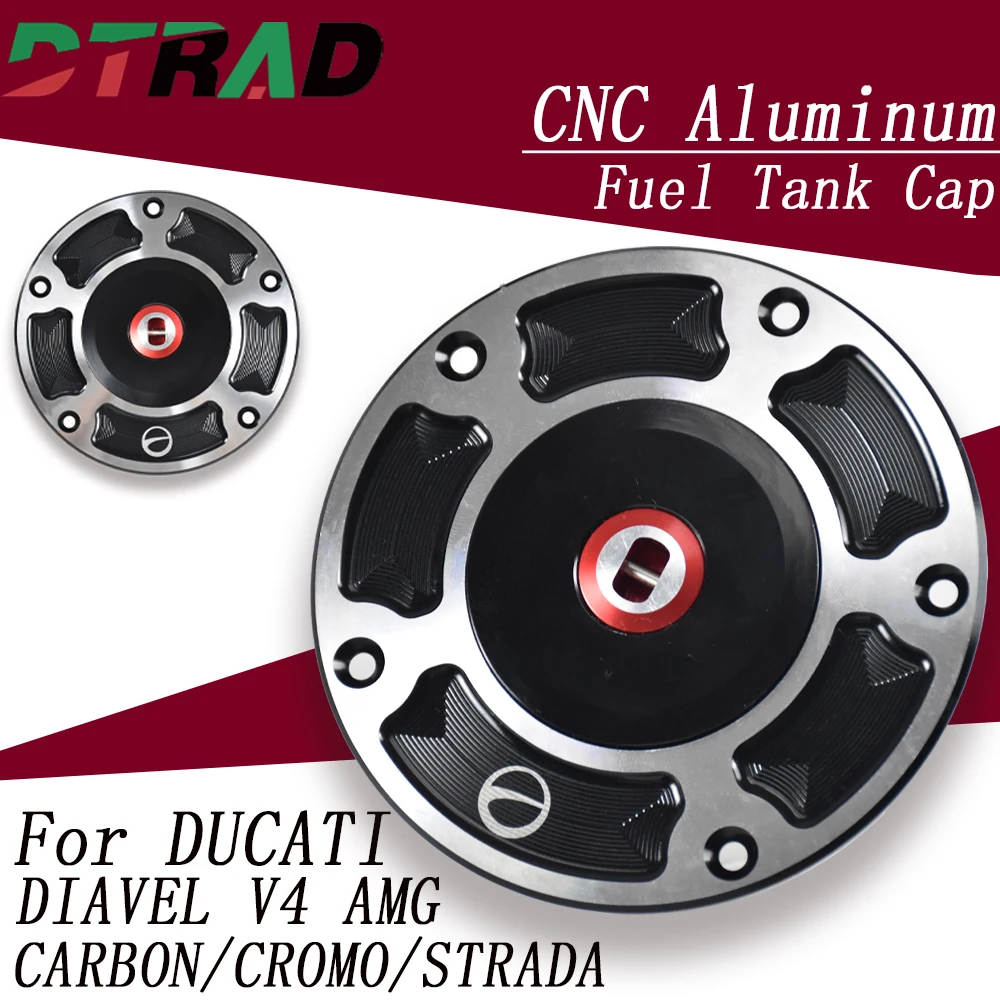 DIAVEL V4 2023-2026 Fuel Tank Cap For DUCATI DIAVEL AMG/CARBON/CROMO/STRADA Motorcycle Racing Quick Action Oil Gas Cover