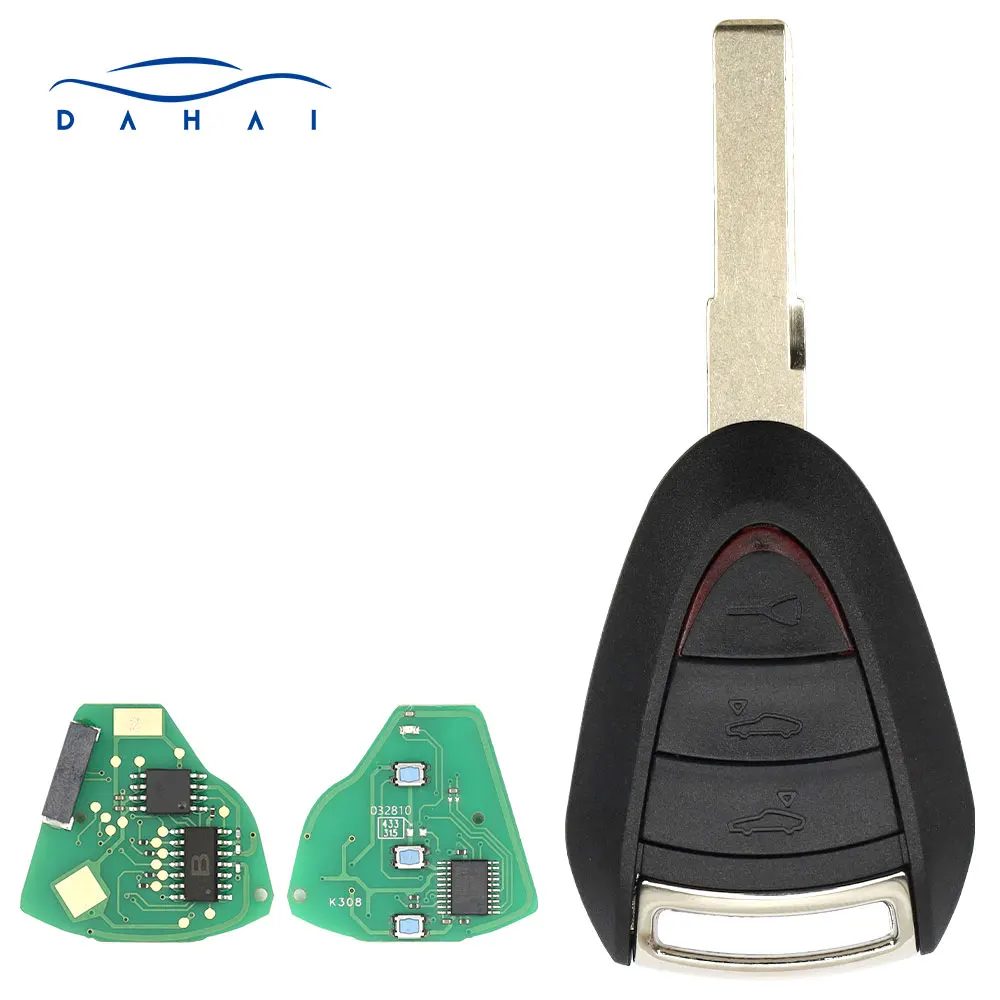 

dahai car key LHILIPS 2/3 ID 46 chip Button For Porsche Boxster/Cayman 911 918 718 315MHZ/433mhz