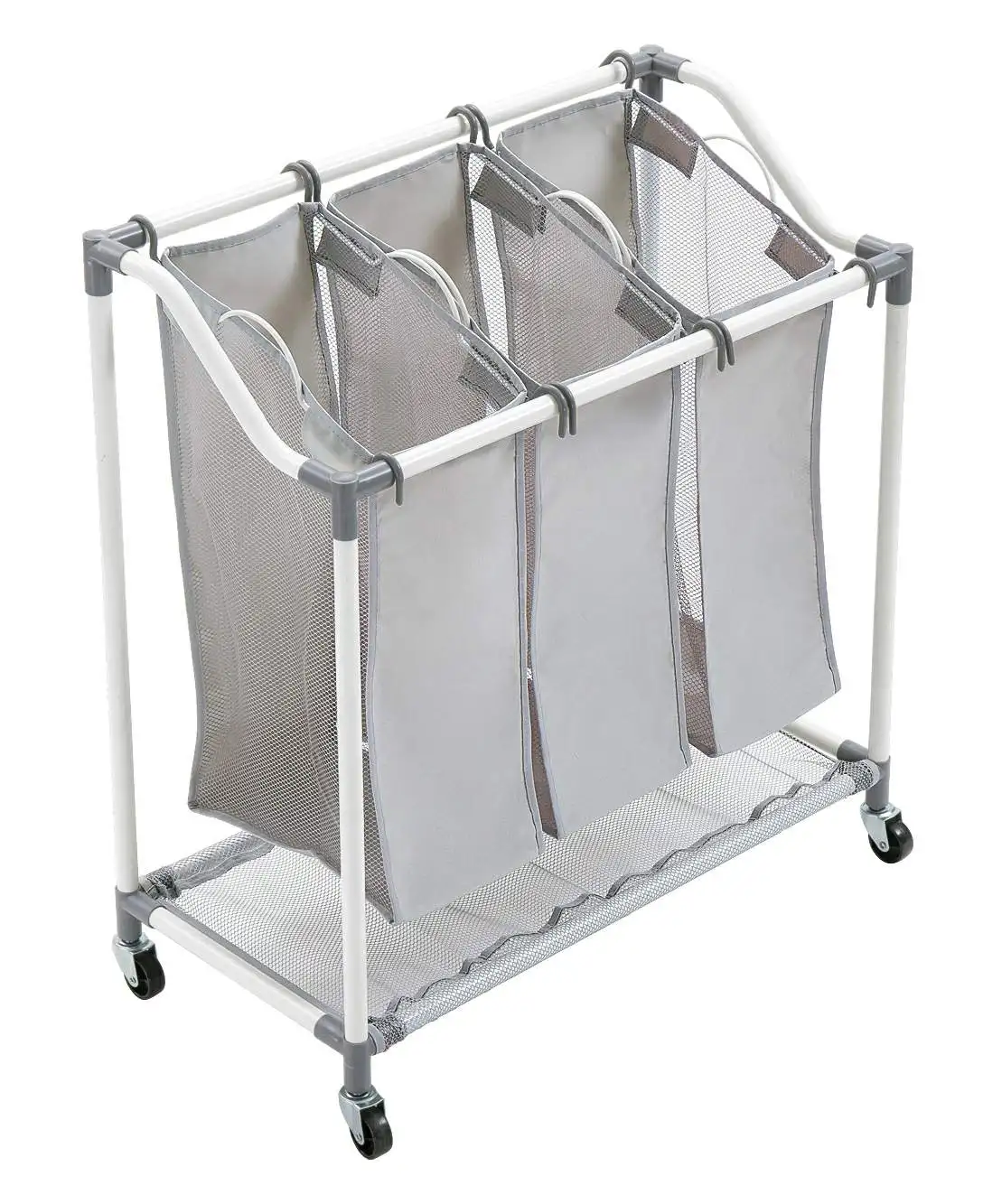 Factory Commercial Removable Clothing Organizer With Wheels For Balcony Indoor Convenient Laundry Hamper