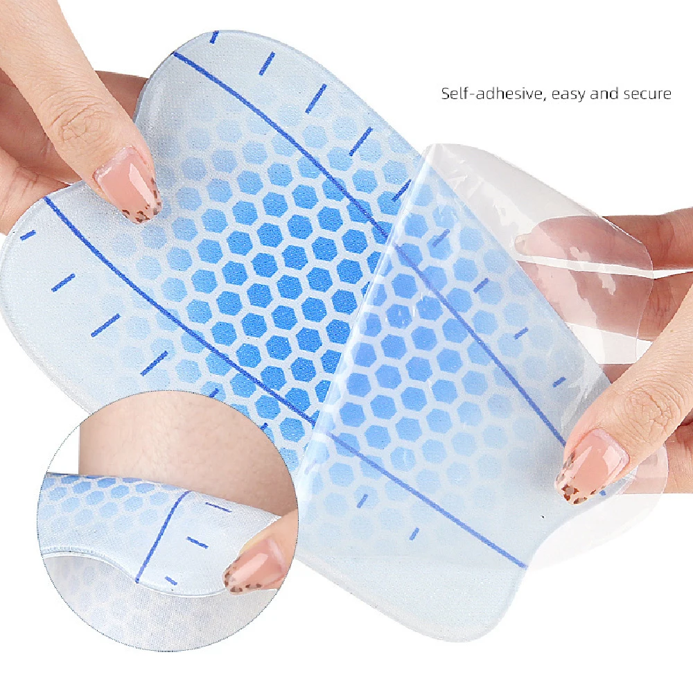 1Pair Soft Gel Tibia Protector Pads, Self-Adhesive Ski Boot Inserts, Shock Absorbing Anti-Wear Shin Guards for Snowboarding
