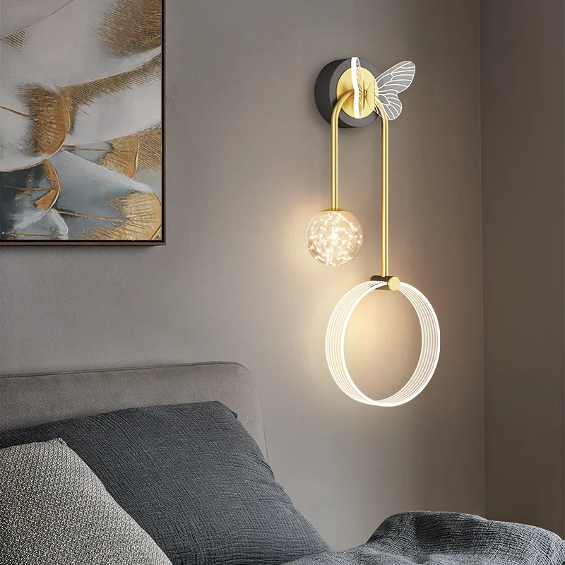 

Lamp for home decor, wall light, Crystal LED lights, indoor bedside lamp, smart lamp