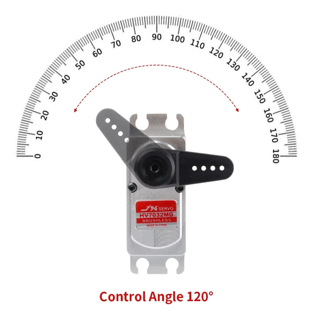 JX HV7032MG 32kg 0.07s 8.4v ingranaggi in metallo ad alta tensione Servo digitale Standard RC 1:8 1:10 braccio Robot ad ala fissa cingolato per auto
