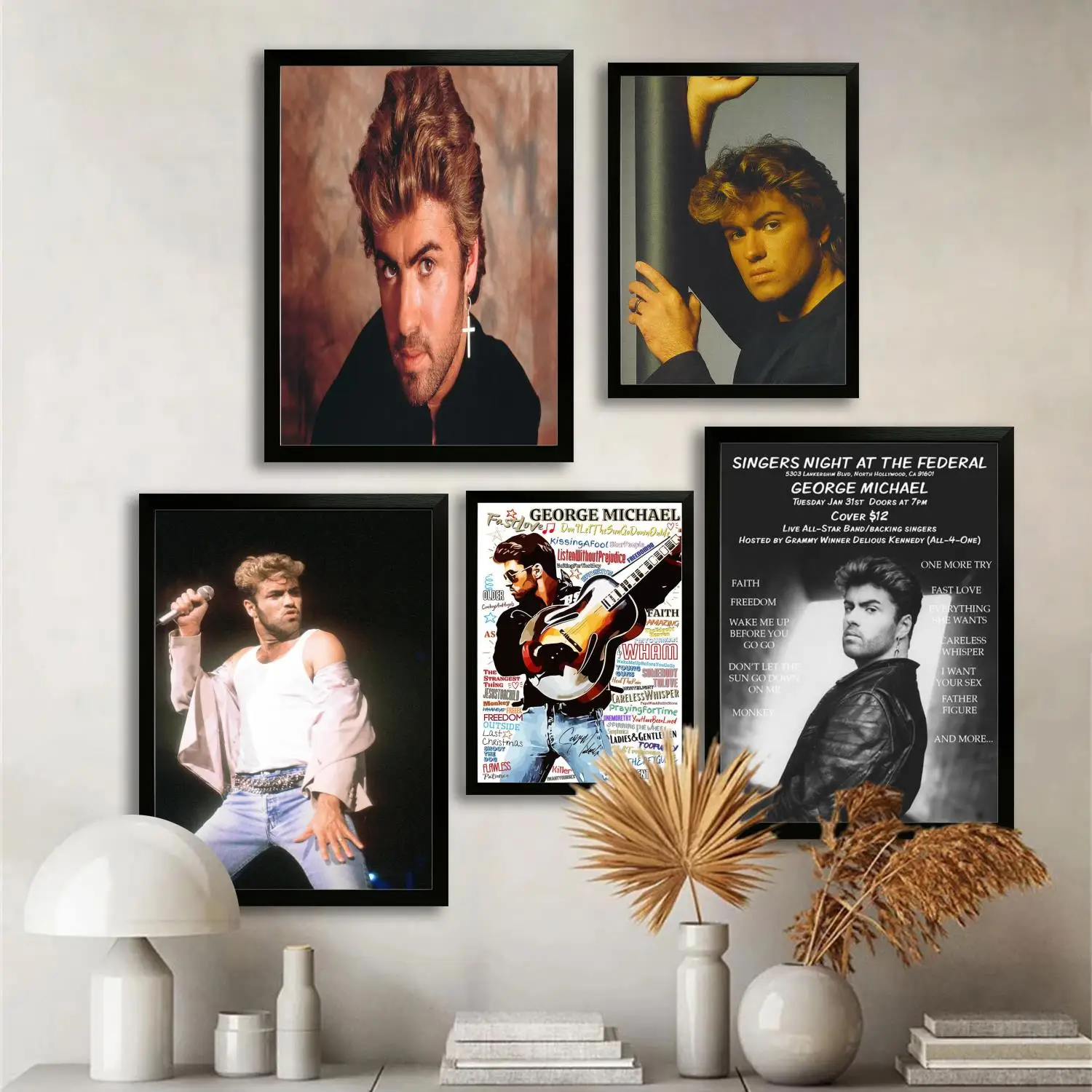 george michael Singer Canvas Art Poster, Wall Art, Picture Print, Modern Family, Bedroom Decor, Posters,Decorative painting