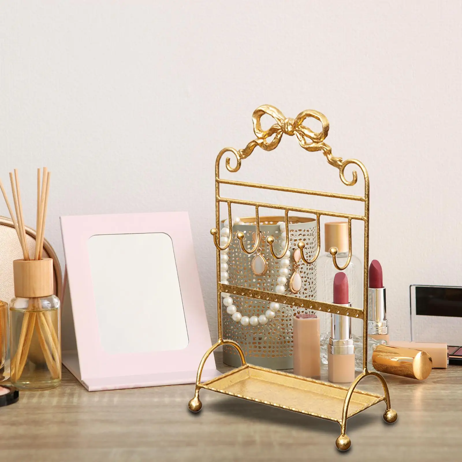 

Jewelry Organizer Tower Women Gift Necklace Holder Stand Bracelet Display Rack