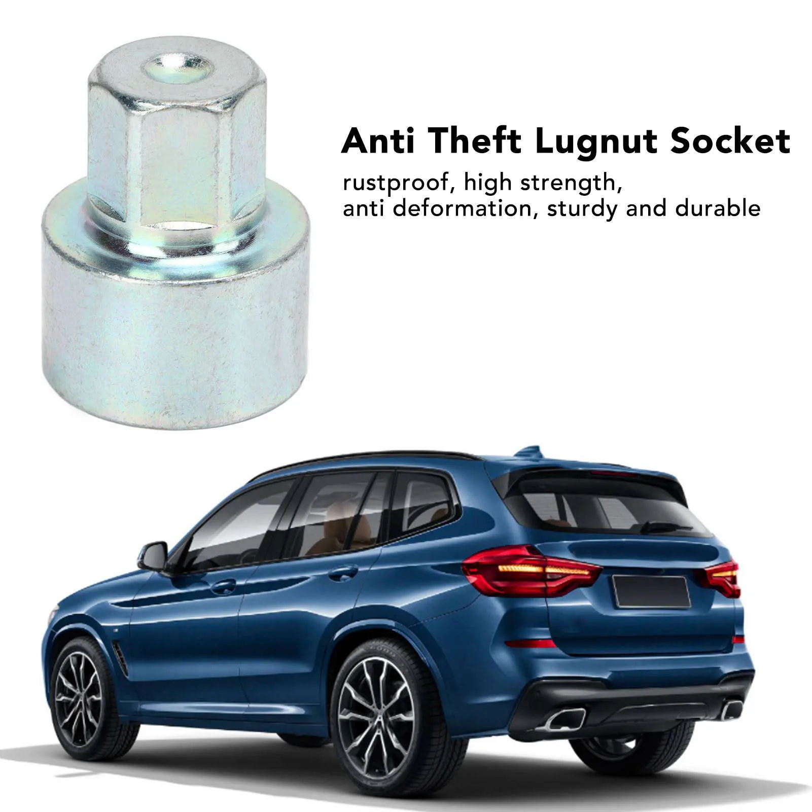 Wheel Lock Lug Nut Wheel Lock Key Wheel Lock Key Anti Theft Lugnut Socket Replacement for 1 3 5 6 7Series X1 X2 X3 X4 X5 X6 Z4