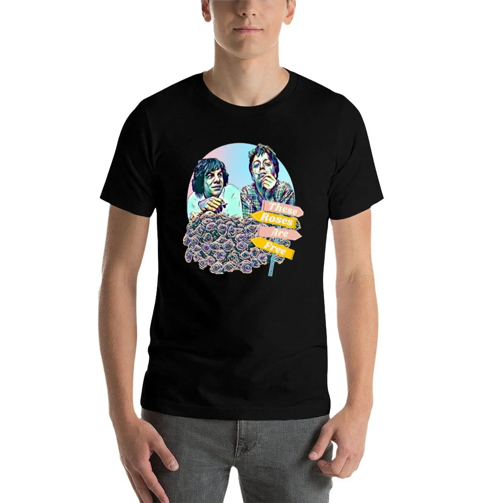 الورود خالية من - وين تي شيرت تي شيرت رجل عادية تي شيرت مصمم تي شيرت الرجال 100% القطن الفاخرة العلامة التجارية تي شيرت