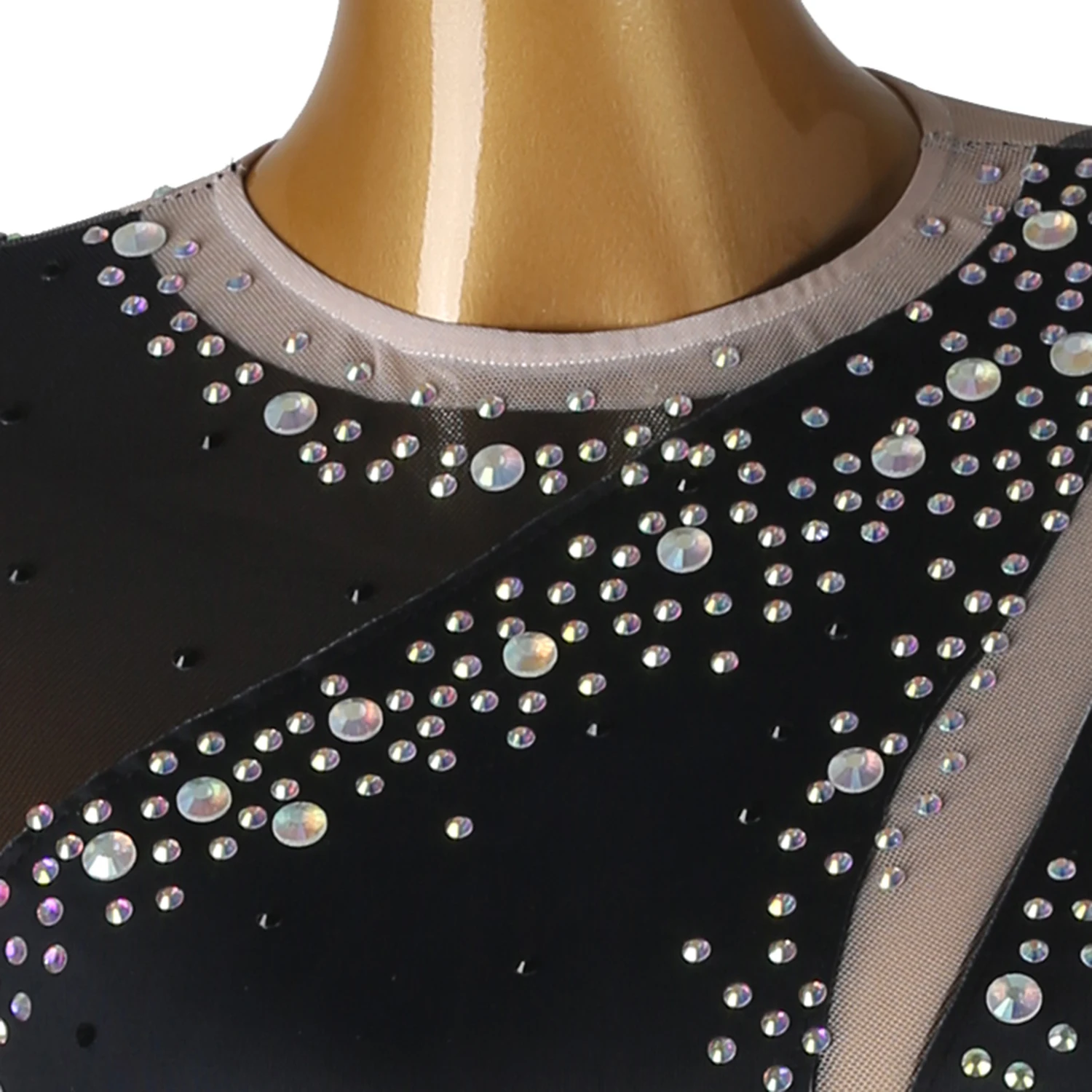 Beeldje Schaatser Jurk voor Kunstschaatsen Latin Dans Jurk Vrouwen Danskleding Toneelkostuum Kleding Prestatiekleding Stadium 018