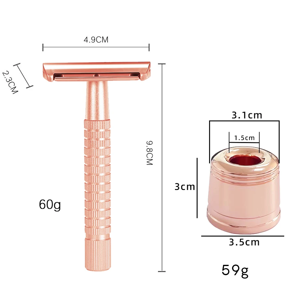 Whityle 05TS Sicherheitsrasierer für Männer mit Halterständer, klassischer Doppelkanten-Rasierrasierer mit 5 Advanced Blades und Basis für Männer