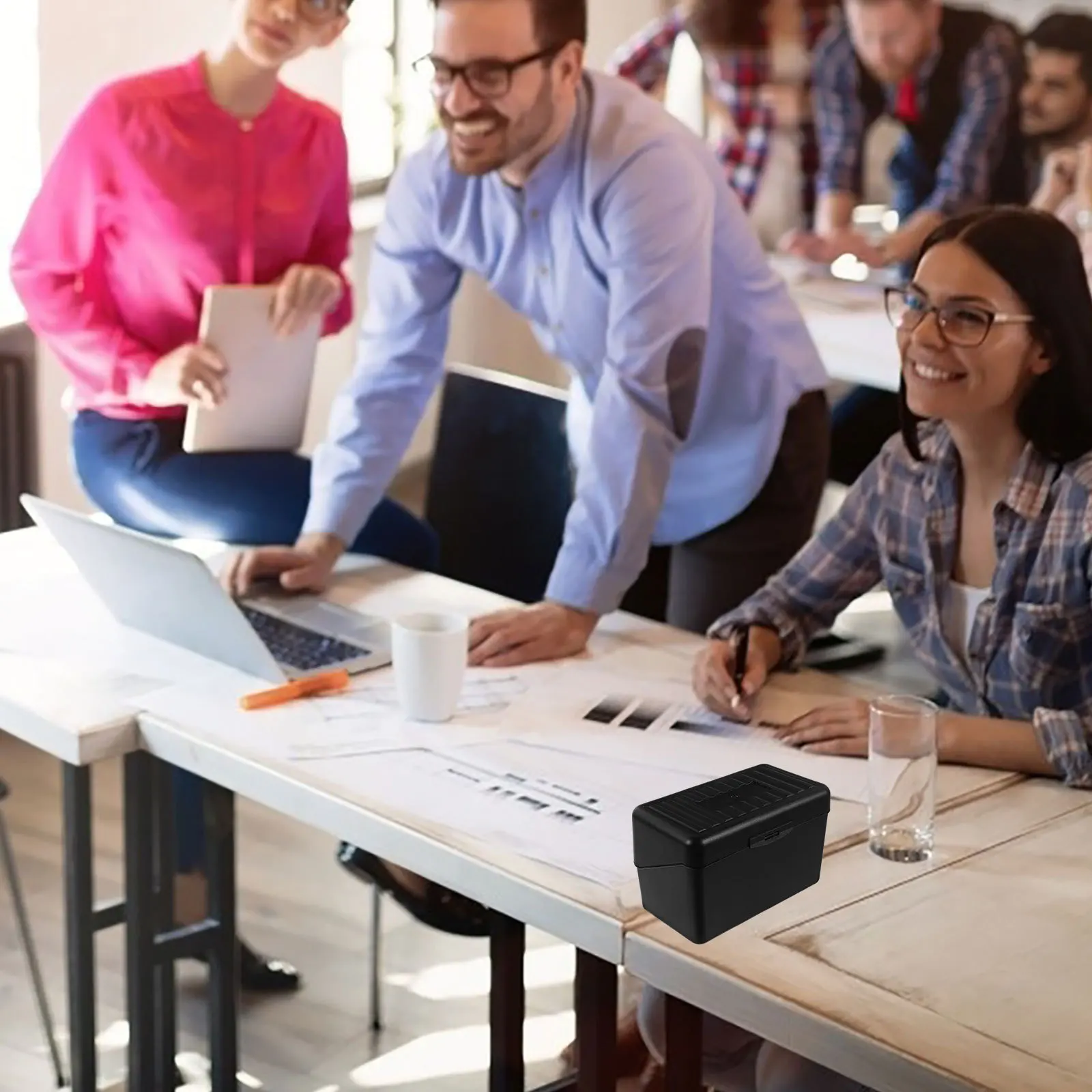 

Plastic Card Box Business Card Holder Desktop Organizer Portable Office Cards Storage Case Office Accessory Cards Storage Case