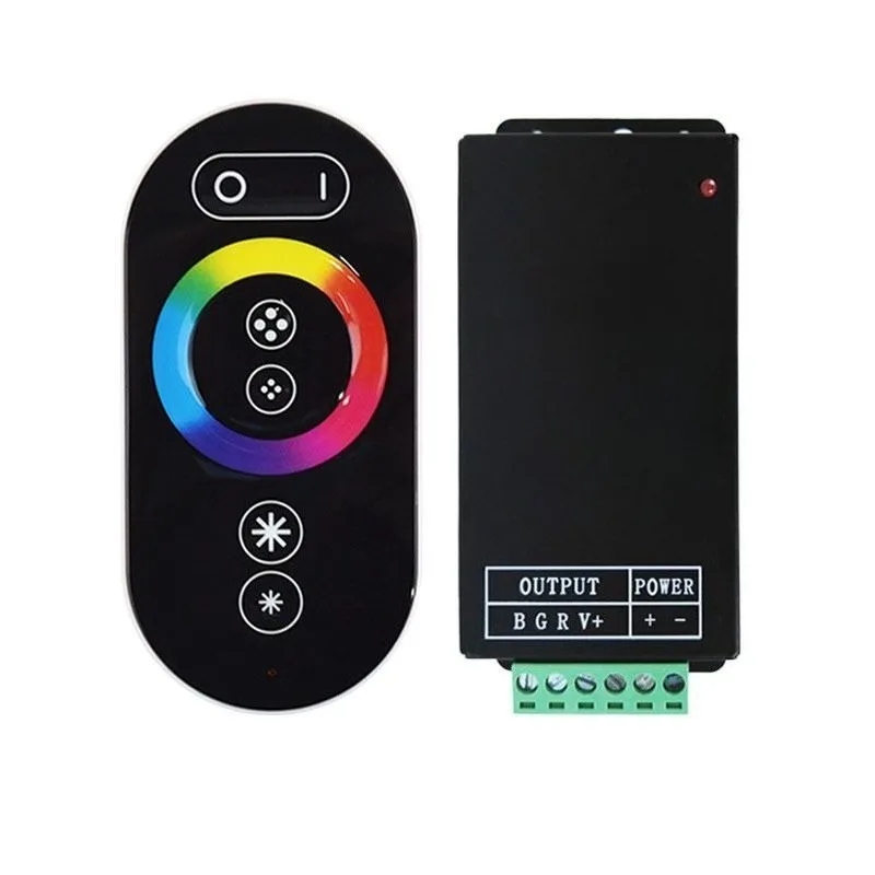 GT666 RGB light strip colorful light strip high power 18A controller RF radio frequency touch remote control 12/24V