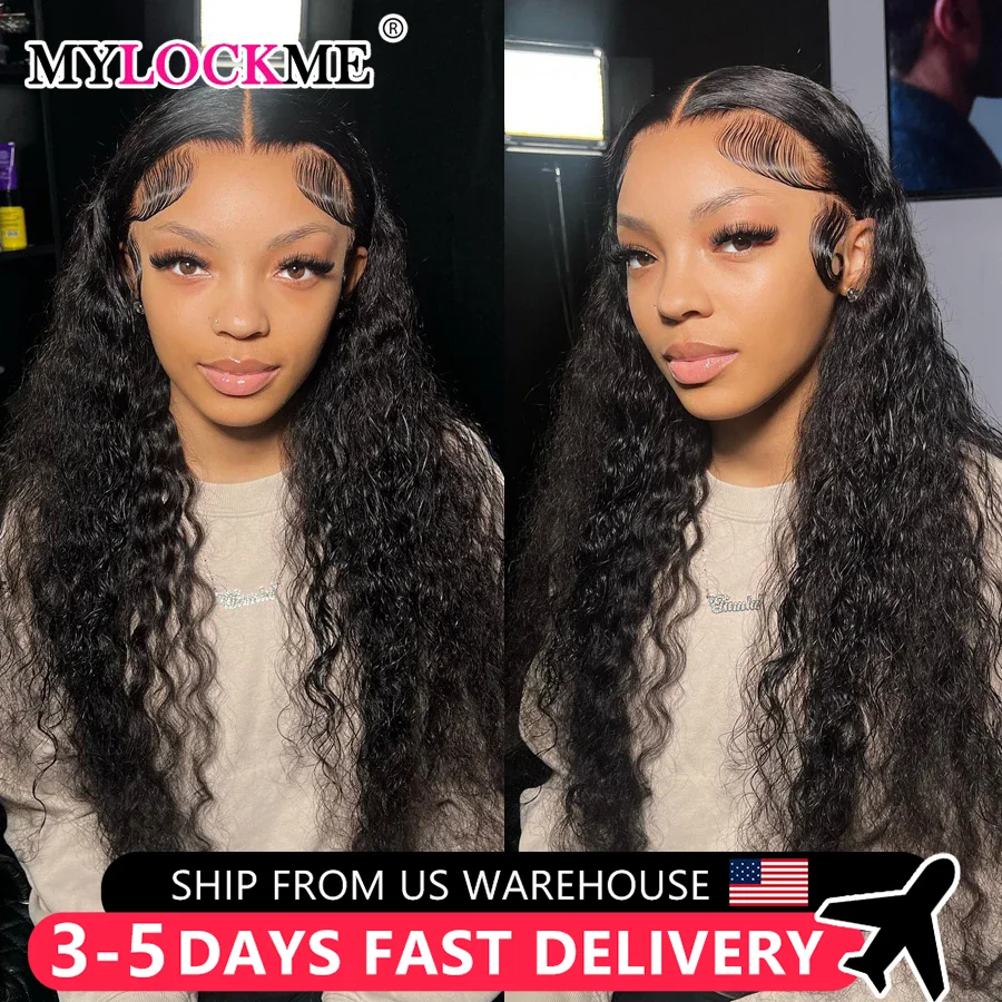 Human Hair Deep Wave 13x4 13x6 Transparent Lace Front Wig 4x4 Lace Closure Wig For Black Women Pre Plucked Remy Hair For Women