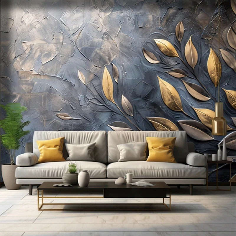 Custom Any Size Photo Mural 3D Retro Leaves Pattern Wallpaper For Living Room Bedroom TV Background Backdrop Wall Papers Decor