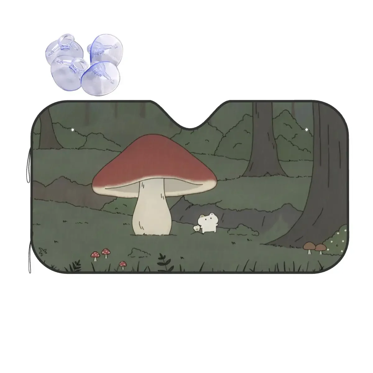 

Милый гриб и кошка Sunsha, ветровое стекло, потрясающий козырек на переднее окно автомобиля, 76x140 см, солнцезащитный козырек, аксессуары, чехлы