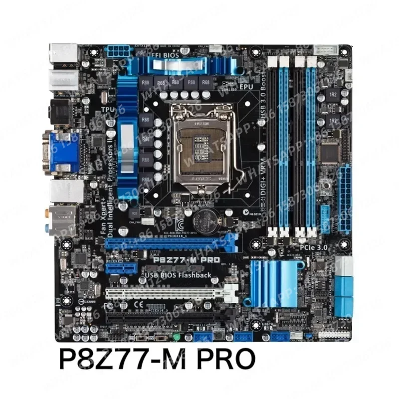 Placa-mãe P8Z77-M PRO DVI VGA HDMI LGA 1155 DDR3 Z77 P8Z77 100% Testada e Funcionando Perfeitamente