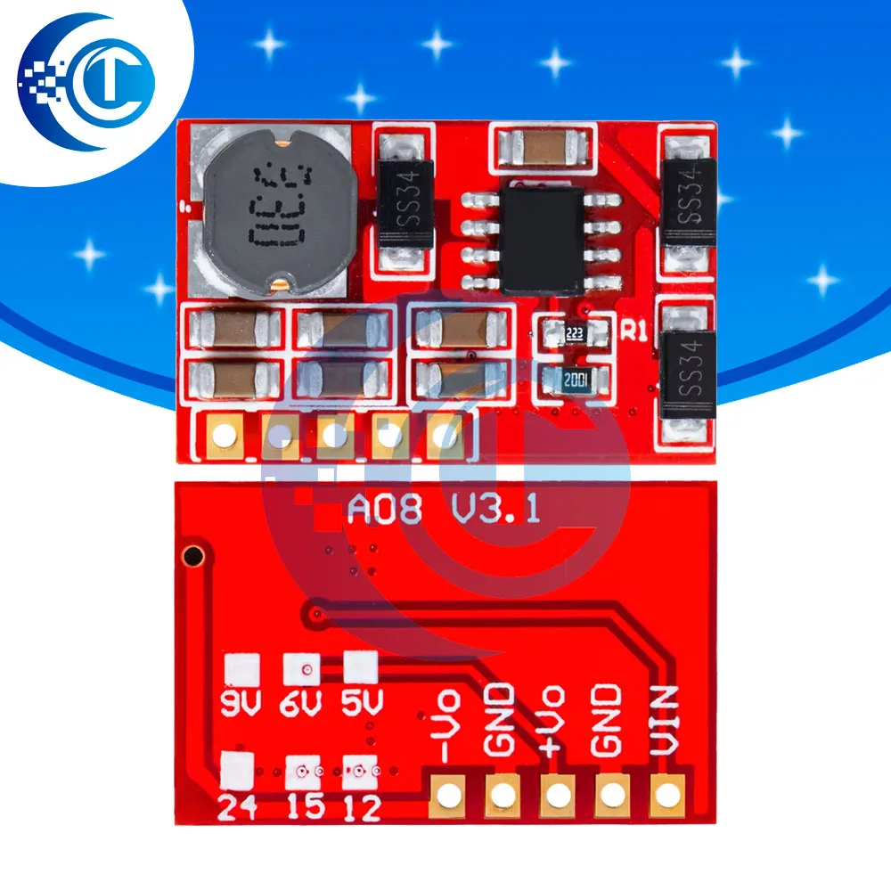 3-18V to ±5V 6V ±9V ±12V ±15V ±24 boost positive and negative voltage modules or positive and negative dual output power modules