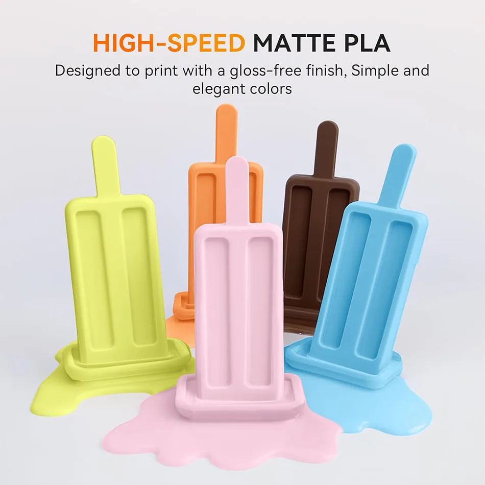 Filamen Printer 3D JAYO PLA Classic 1.75mm Filamen PLA 3D Matte Kecepatan Tinggi 4 Gulungan/set Efek Matte Terbungkus Rapi 1.1KG/Gulungan