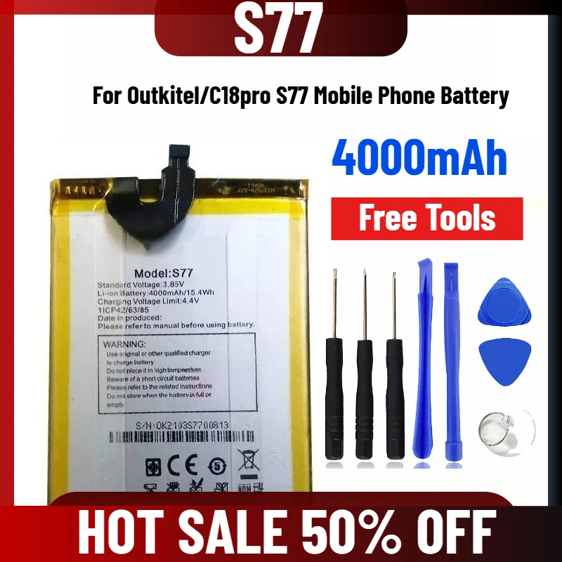

4000mAh 3.85V for Outkitel/C18pro S77 Mobile Phone Battery