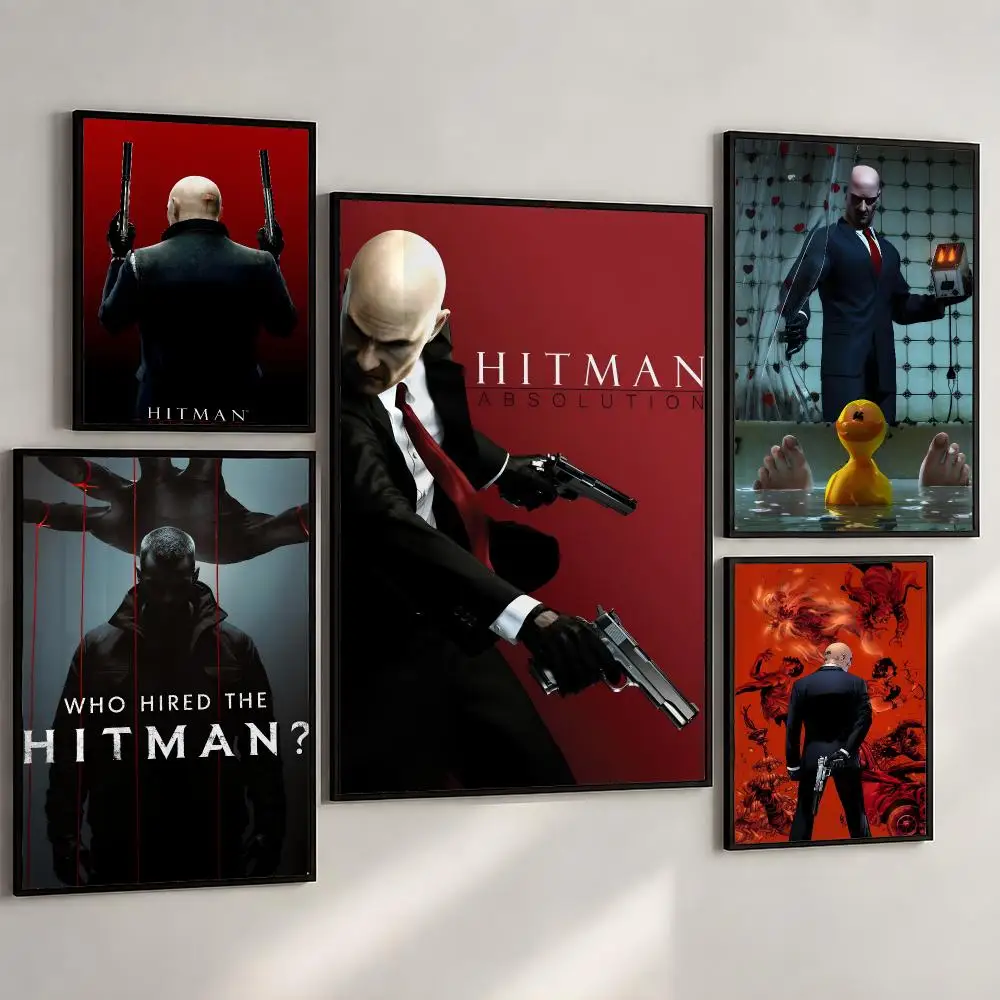 Game Hitman Agent 47 Stealth Action Poster PP Wall Art Print Removable Water-Resistant Home Decor for Bedroom Apartment Gift view 2