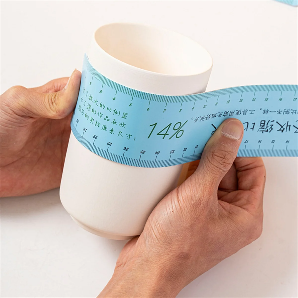 Escala De Encolhimento De Plástico Set para DIY, Régua Macia, Ferramenta De Medição Multifuncional, Ferramentas De Desenho E Cerâmica, 2PCs