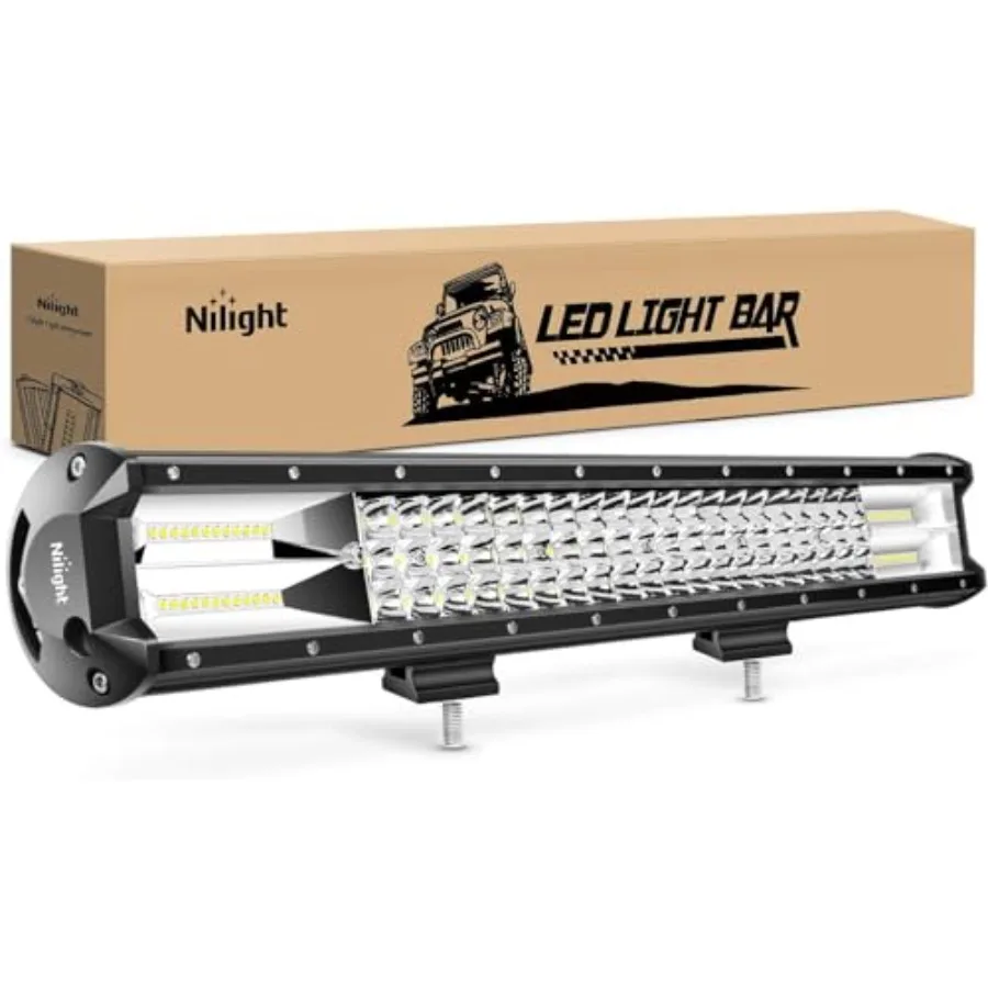 

LED Light Bar 26Inch 360W Flood Spot Combo Triple Row Driving Lamp Roof Bumper Off Road LED Work Lights Pods for Van Camper Wag