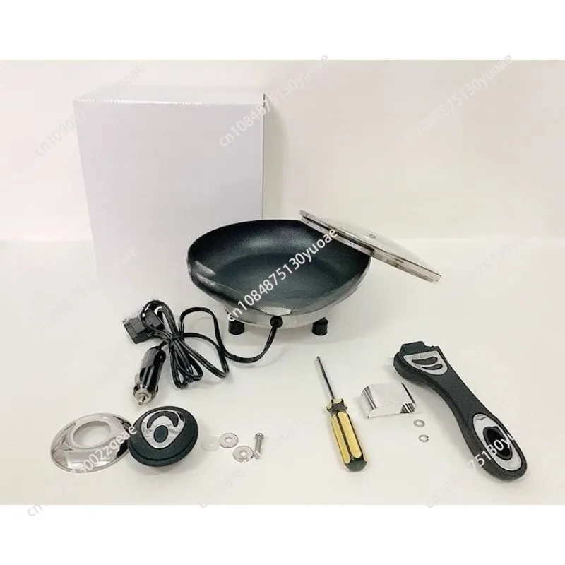 Hot-selling 12v 24v DC solar frying pan non-stick coated pan with battery power supply