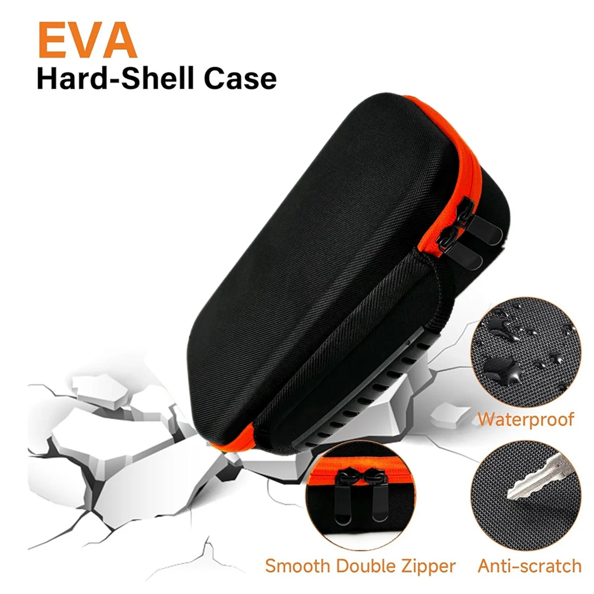 IYBBW-Wireless Microphone Case Shockproof EVA Hard Shell Mic Case Anti-Scratch Travel Case for JBL Wireless Two Microphone