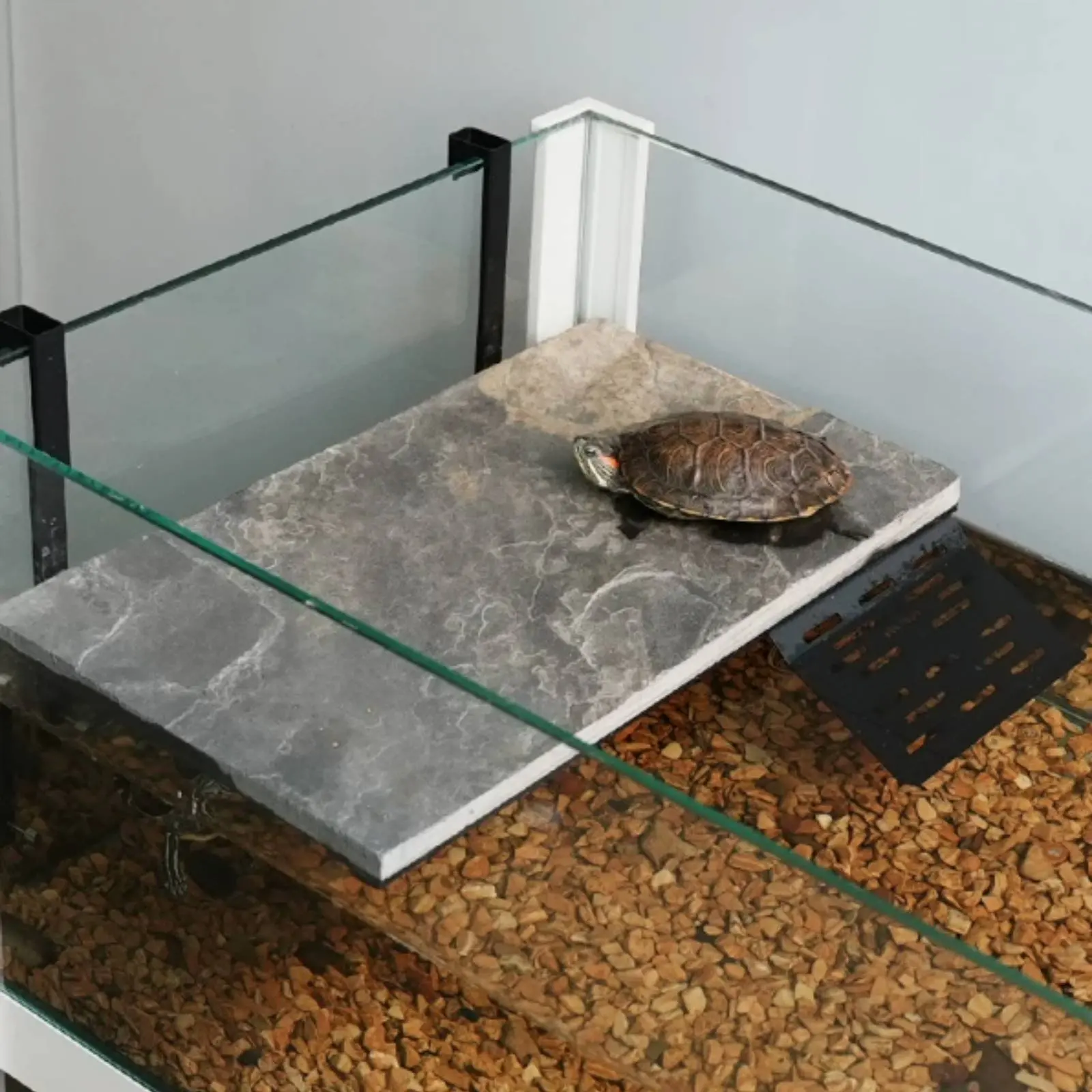 Wall Mounted Turtle Platform Waterproof Turtle Basking Dock Amphibian Basking Platform Long-Lasting Pet Supplies Gentle Slope