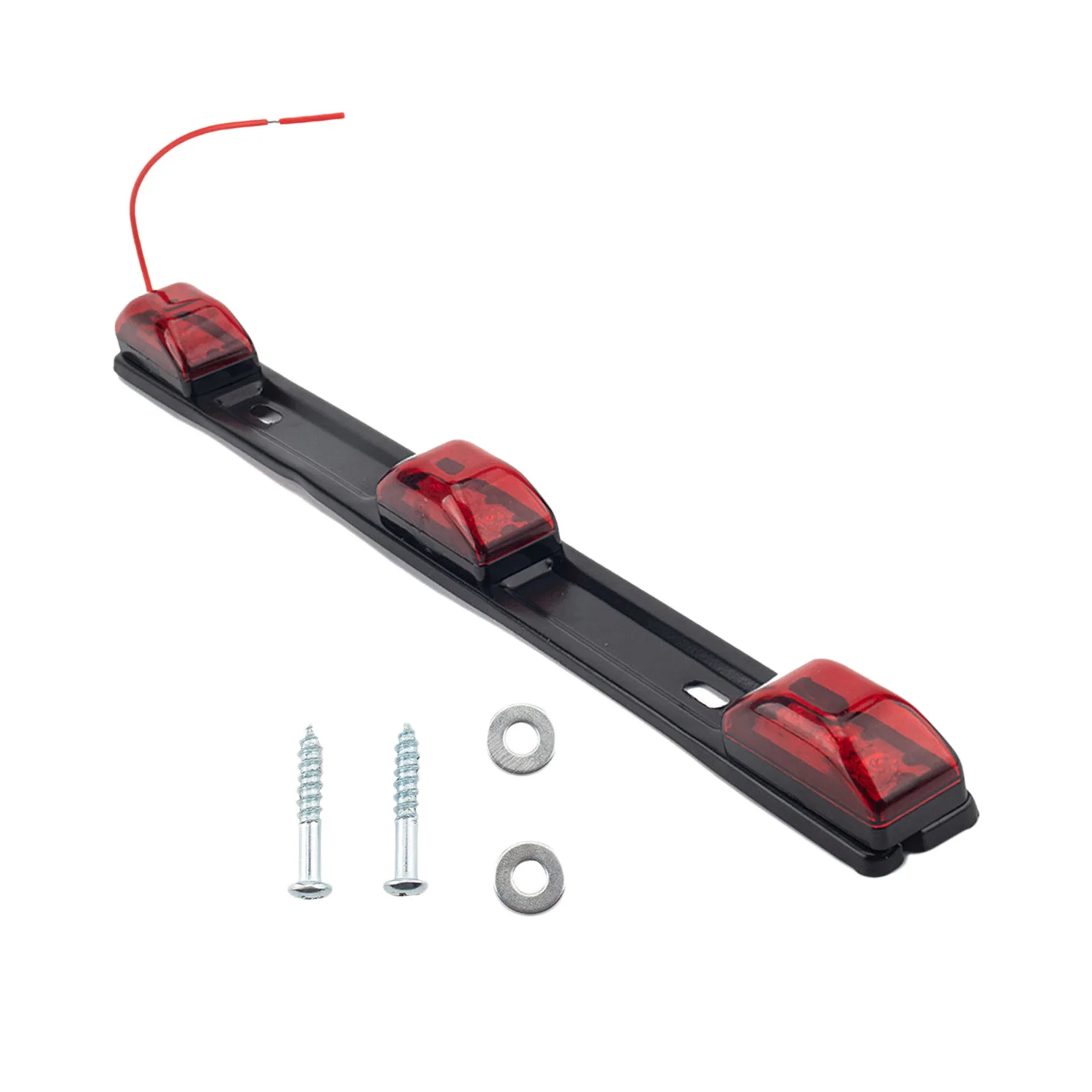 Universal LED Brake Light Bar Polycarbonate Lens Side Marker Lamp 3-light Set for Trailer Truck 12V