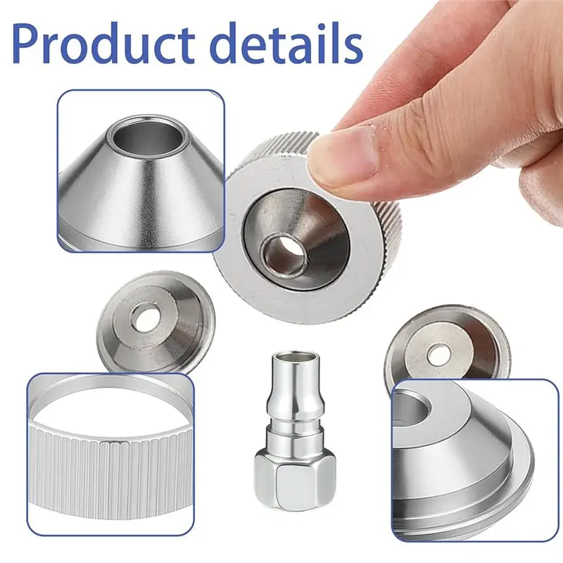 ABFA 5 PCS Texture Sprayer Nozzle Set 3 Tips& 1 Threaded Collar- For Drywall And Wall Painting Applications