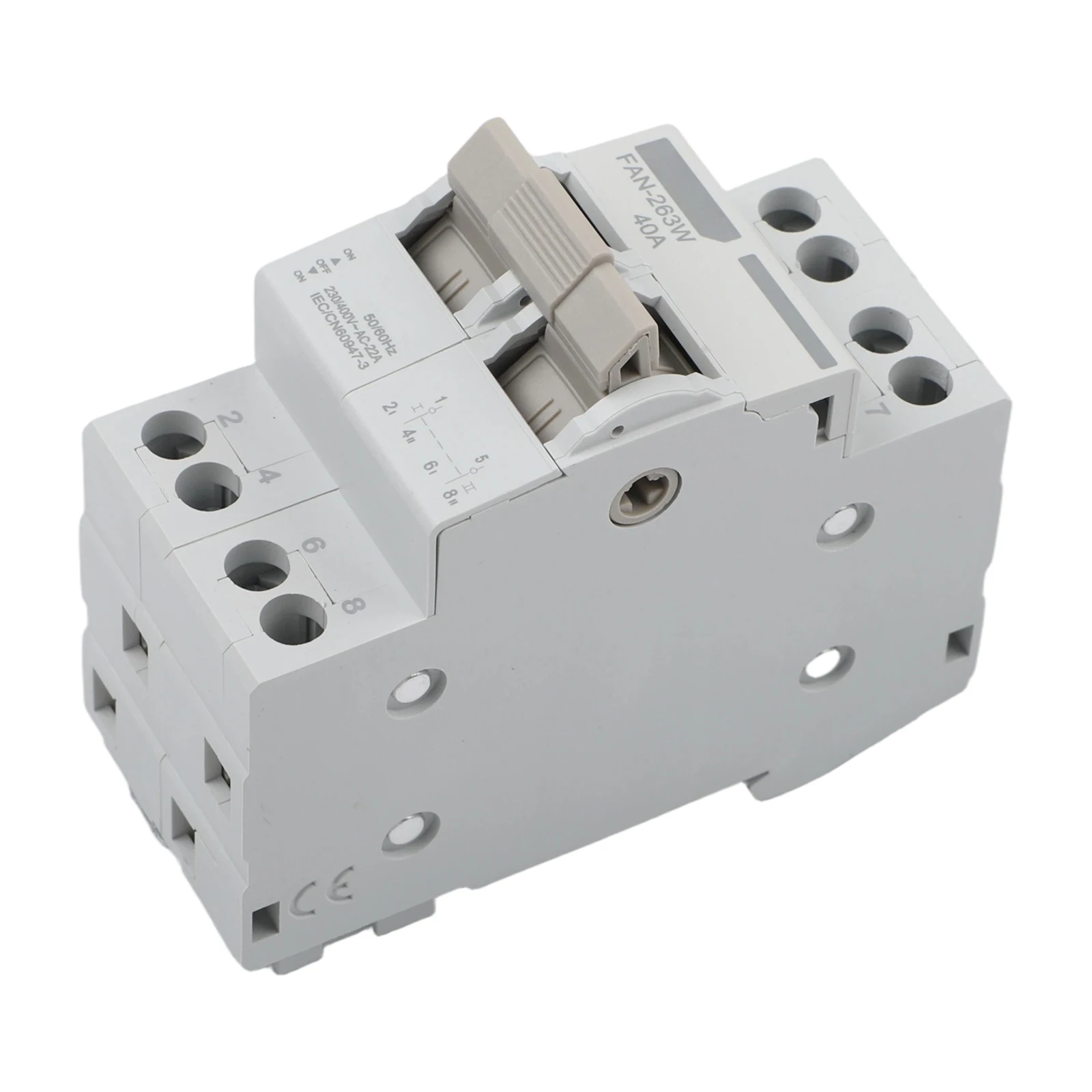 2 Pole 1PCS 40A 63A Miniature Circuit Breaker For MTS Dual Power Manual Transfer Switch Interlock Compatible With AC400V Rating