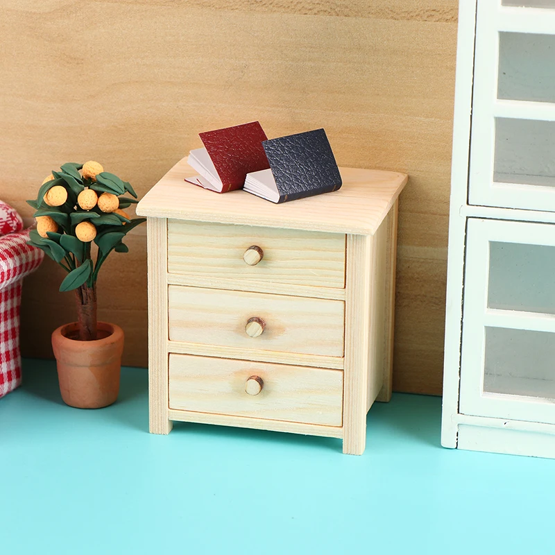 

1:12 миниатюрный ящик для кукольного домика, прикроватный столик, шкаф для хранения, тумбочка, мини-дизайн для кукольного домика
