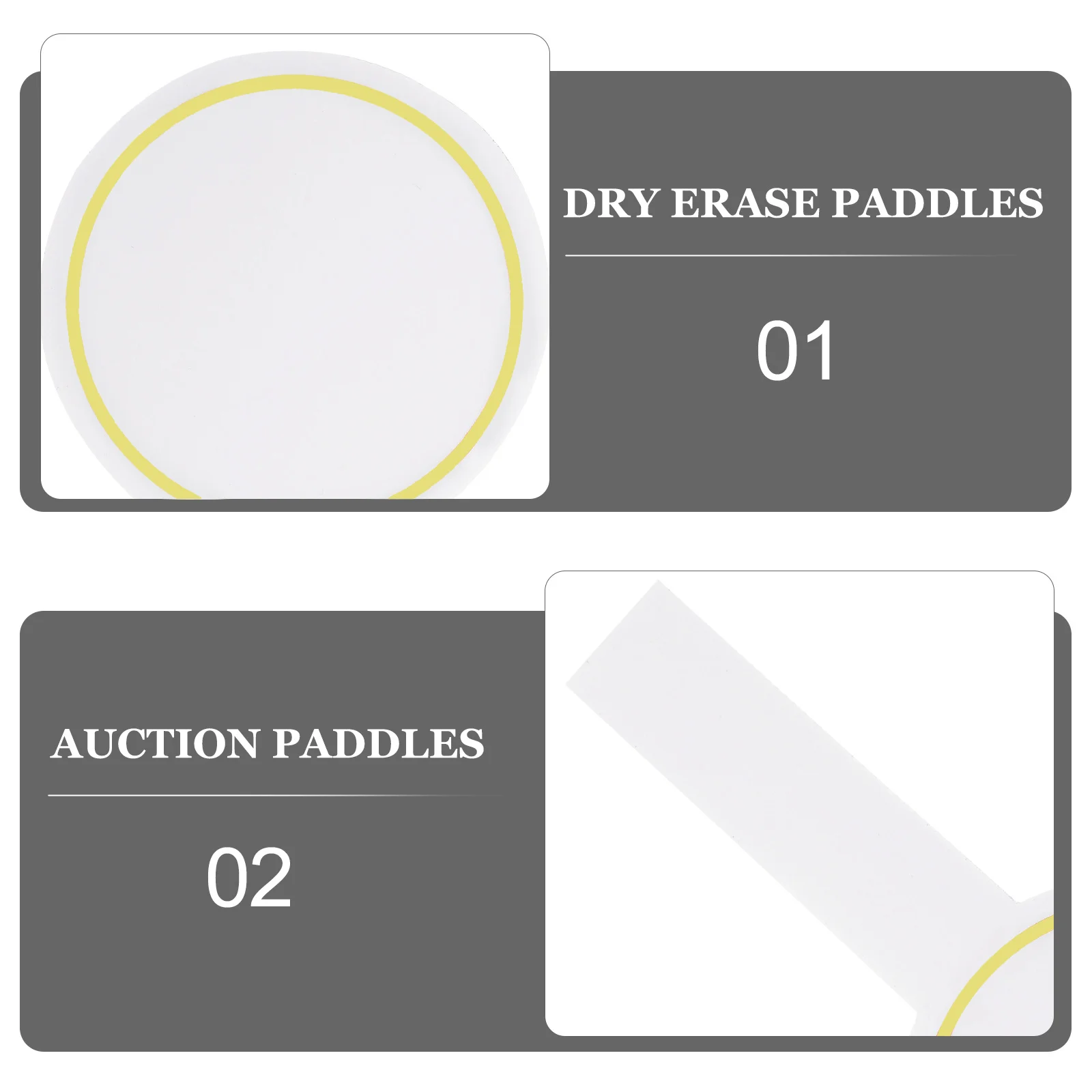 6Pcs Foam Score Boards Multipurpose Single Side Handheld Whiteboards for Competition Voting Small Dry Erase Board