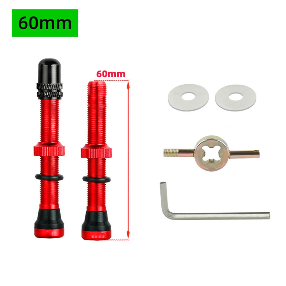 Bike Maintenance Bicycle Maintenance 40/60mm Valve Stem Aluminum Alloy Valve Stem Anodized Oxidation Resistance To Breakage