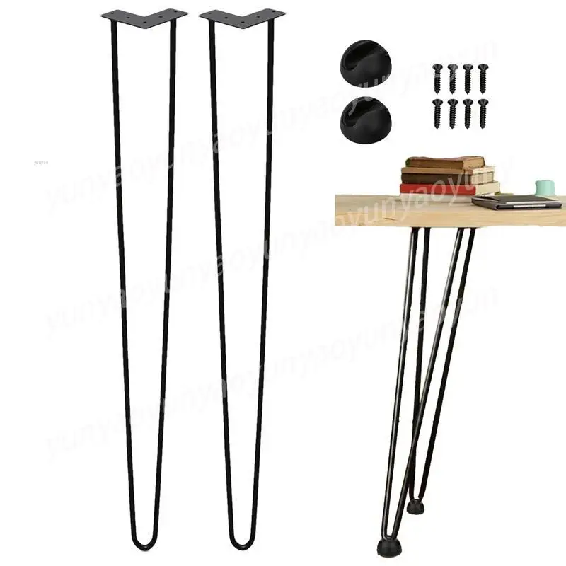 Sturdy Metal Table Desk Legs Heavy Duty Support Feet Base for Bench Couch Dresser Furniture Replacement Parts