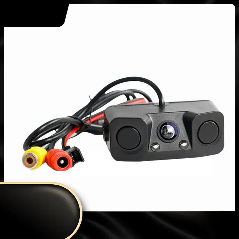 3 In 1 HD CCD Car Rear View Camera Parking Radar Detector Sensor LED Night Vision Waterproof Reverse Camera-N29R