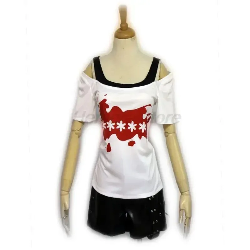 Game goddess persona 5 Futaba Sakura cosplay costume women's jacket suspender shirt genius hacker casual uniform wig p5set