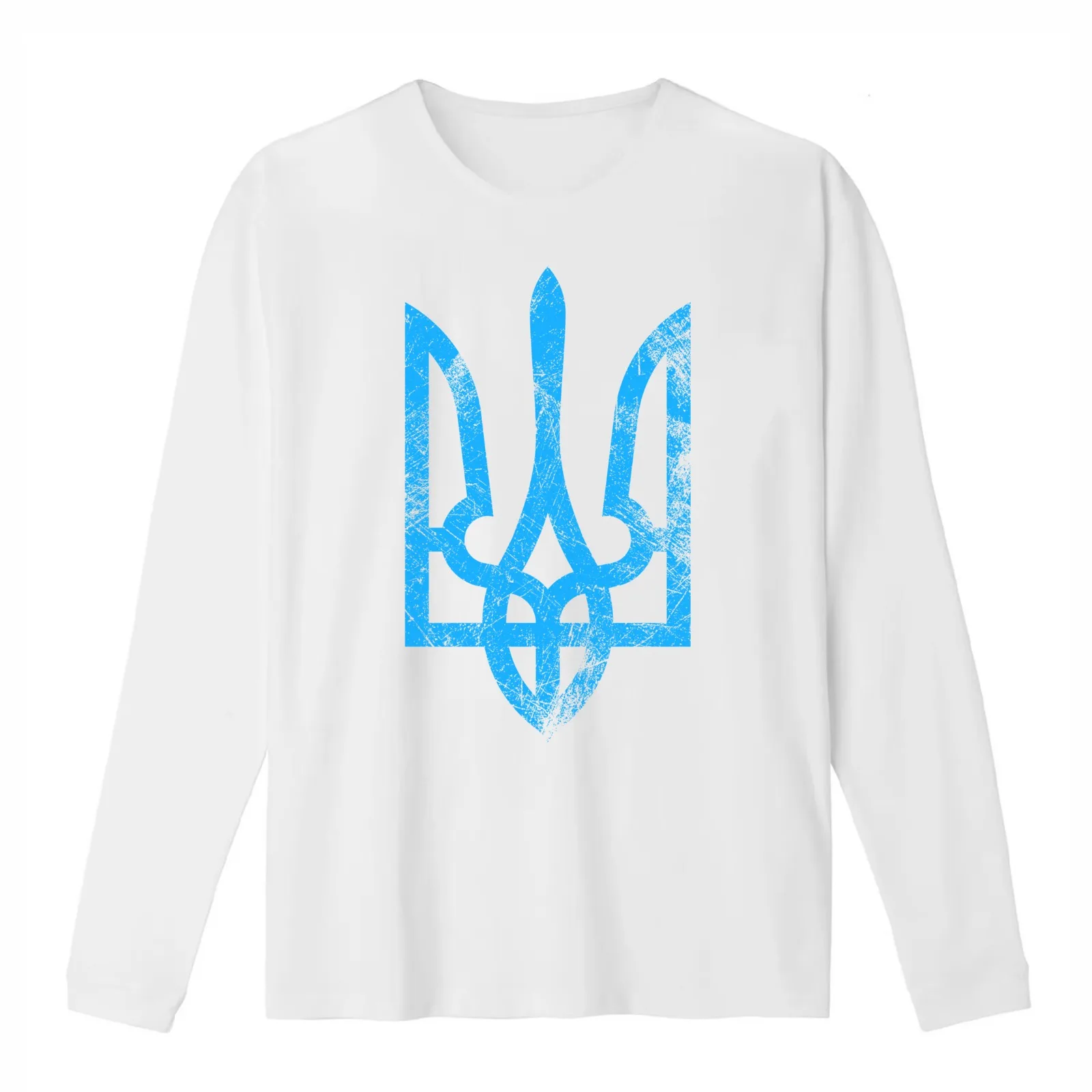 Ukrainian Grunge Tryzub Vintage Distressed Grunge Trident T-Shirt Summer Casual Cotton Tee Oversized Streetwear Tops